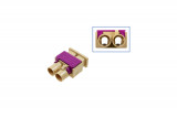 FAKRA double plug housing - male like 6Q0 035 671 K Plug: Coding I / Egg yolk