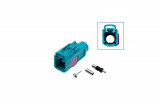 FAKRA socket - female Plug: Codierung Z / water blue