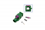 FAKRA pen - male Plug: Coding E / leaf green