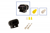 Repair kit connector 2 pin 4H0 973 702 plug housing for VW Audi Seat Skoda Cross section: 0.5mm², Version: Connector + Terminal