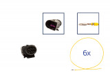 Repair kit connector 6 pin 3B0 973 813 plug housing for VW Audi Seat Skoda Cross section: 1.0mm², Version: Assembled Harness