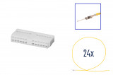 QuadLock Insert 24 pin Cross section: 0.5mm², Version: Assembled Harness