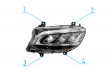 Headlight repair kit  version 1 for Sprinter 907/910 Headlights: Driver Side, Version: Version 4
