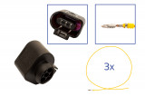 Repair kit connector 3 pin 1J0 973 703 / 3D0 973 703 socket housing for VW Audi Seat Skoda Cross section: 1.0mm², Version: Assembled Harness