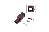 FAKRA pen - male Plug: Coding F / nut brown