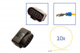Repair kit connector 10 pin 1J0 973 735 socket housing for VW Audi Seat Skoda Cross section: 1.0mm², Version: Assembled Harness