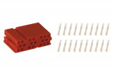 Repair kit connector 8 pin for MINI ISO Compact Plug Housing Cross section: 0.5-1.0mm², Version: Connector + Terminal