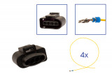 Repair kit connector 4 pin 1J0 973 724 plug housing for VW Audi Seat Skoda Cross section: 1.0mm², Version: Assembled Harness