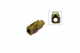 FAKRA socket housing - female like 6Q0 035 576 K Plug: Coding K / curry yellow