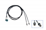 Fakra-cable 2x angle-socket (female) to 2x socket (female) Cable length: 0,3m