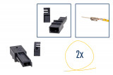 Repair kit connector 2 pin 8E0 972 763 pin plug housing Cross section: 0.75mm², Version: Assembled Harness