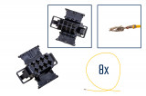 Repair kit connector 8 pin 1J0 972 724 / 191 972 724 plug housing for VW Audi Seat Skoda Cross section: 1.0mm², Version: Assembled Harness