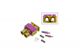 FAKRA double pen - male Plug: Coding K / curry yellow