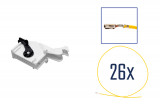 Repair kit connector 26 pin 7M3 972 726 B plug housing for VW Audi Seat Skoda Cross section: 0.75mm², Version: Assembled Harness