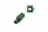 FAKRA plug housing - male like 6Q0 035 575 K Plug: Coding E / leaf green