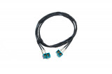 Fakra-cable 2x angle-socket (female) to 2x angle-socket (female) Cable length: 0,3m
