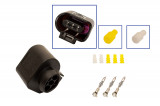 Repair kit connector 3 pin 1J0 973 703 / 3D0 973 703 socket housing for VW Audi Seat Skoda Cross section: 0.5-1.0mm², Version: Connector + Terminal