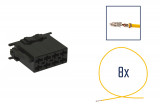 Repair kit connector 8 pin for ISO power connector housing Cross section: 2.5mm², Version: Assembled Harness