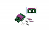 FAKRA double pen - male Plug: Coding E / leaf green