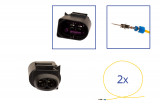 Repair kit connector 2 pin 8D0 973 822 plug housing for VW Audi Seat Skoda Cross section: 1.0mm², Version: Assembled Harness