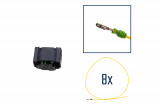 Repair kit connector 8 pin 4F0 972 708 plug housing for VW Audi Seat Skoda Cross section: 0.5mm², Version: Assembled Harness