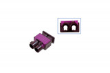 FAKRA double plug housing - male like 6Q0 035 671 K Plug: Coding D / bordeaux violet