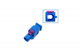 FAKRA plug housing - male like 6Q0 035 575 K Plug: Coding C / signal blue