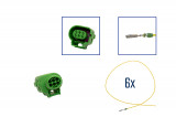 Repair kit connector 6 pin 4H0 973 713 C plug housing for VW Audi Seat Skoda Cross section: 0.5mm², Version: Assembled Harness