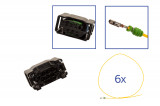 Repair kit connector 6 pin 7M0 973 119, A210 540 36 81, 61 13 8 383 300 plug housing for VW Audi Seat Skoda Cross section: 0.5mm², Version: Assembled Harness