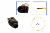 Repair kit connector 2 pin 1J0 973 802 plug housing for VW Audi Seat Skoda Cross section: 1.0mm², Version: Assembled Harness