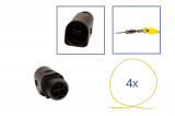 Repair kit connector 4 pin 4B0 973 812 plug housing for VW Audi Seat Skoda Cross section: 1.0mm², Version: Assembled Harness