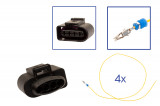 Repair kit connector 4 pin 1J0 973 724 plug housing for VW Audi Seat Skoda Cross section: 0.5mm², Version: Assembled Harness