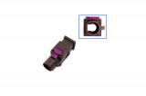 FAKRA plug housing - male like 6Q0 035 575 K Plug: Coding F / nut brown