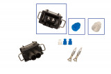 Repair kit connector 2 pin 357 972 752,  A 007 545 16 26 plug housing for VW Audi Seat Skoda Cross section: 0.5-1.0mm², Version: Connector + Terminal