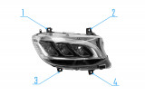 Headlight repair kit  version 1 for Sprinter 907/910 Headlights: Passenger Side, Version: Version 1