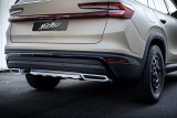 296122 Dummy Exhaust Tips Škoda Kodiaq II - Pair (2 pcs) ALU BRUSH tailpipe Kodiaq ii