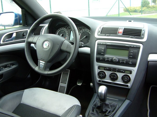 Interior Dashboard Decors Abs Silver Matt Material Skoda