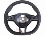 Chrome trim flat steering wheel Skoda 