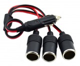 12V,Car,Cigarette,Lighter,Socket ,3X,Way,1 to 3,Way,adapter,12V,24V,reduction,120w,