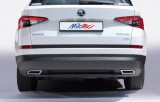 961 22 Dummy Exhaust Pipes Kodiaq tail pipes Imitation - ABS ALU-Brusch for Skoda Kodiaq exhaust pipes kodiaq tail pipe kodiaq