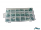 Size : 18 sizes 1/8 x 1/4 20pcs 5/32 x 9/32 20pcs 3/16 x 5/16 20pcs 7/32 x 11/32 20pcs 1/4 x 3/8 20 pcs 5/16 x 7/16 20pcs 3/8 x 1/2 15pcs 1/2 x 5/8 15pcs 5/8 x 3/4 15pcs 3/8 x 9/16 15pcs 7/16 x 5/8 15pcs 1/2 x 11/16 15pcs 9/16 x 3/4 10pcs 5/8 x 13/16 10pc