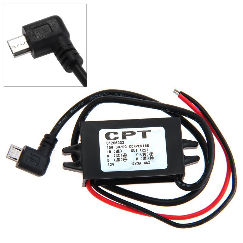 Car Charge DC Converter Module 12V To 5V Micro USB Output Power Adapter 3A 15Wza 
