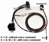 OEM VW, Skoda, Seat Bluetooth Wiring - Plug & Play + A2DP Voice Control