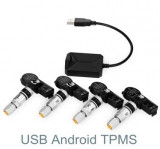 Reifendruckkontrollsystem USB TPMS Externe Sensoren für Android Car Navigation Display für alle Autos 
