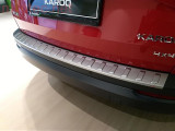 Rear Edge Protection of 5th Doors, ABS - Alu-Brusch, Karoq from 2017 rear bumper sill protection karoq bumper protection karoq rear bumper protection 