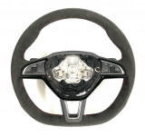 565064241ARED škoda alcantara steering wheel red stitch 